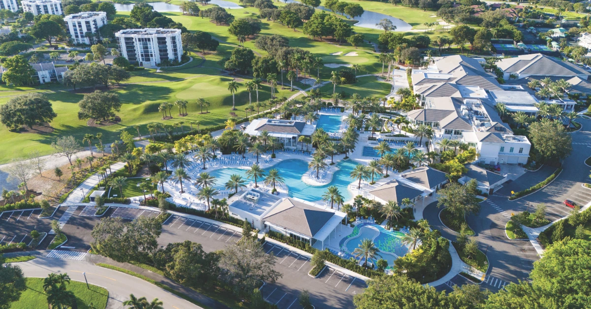 Aerial of the Boca West Pool