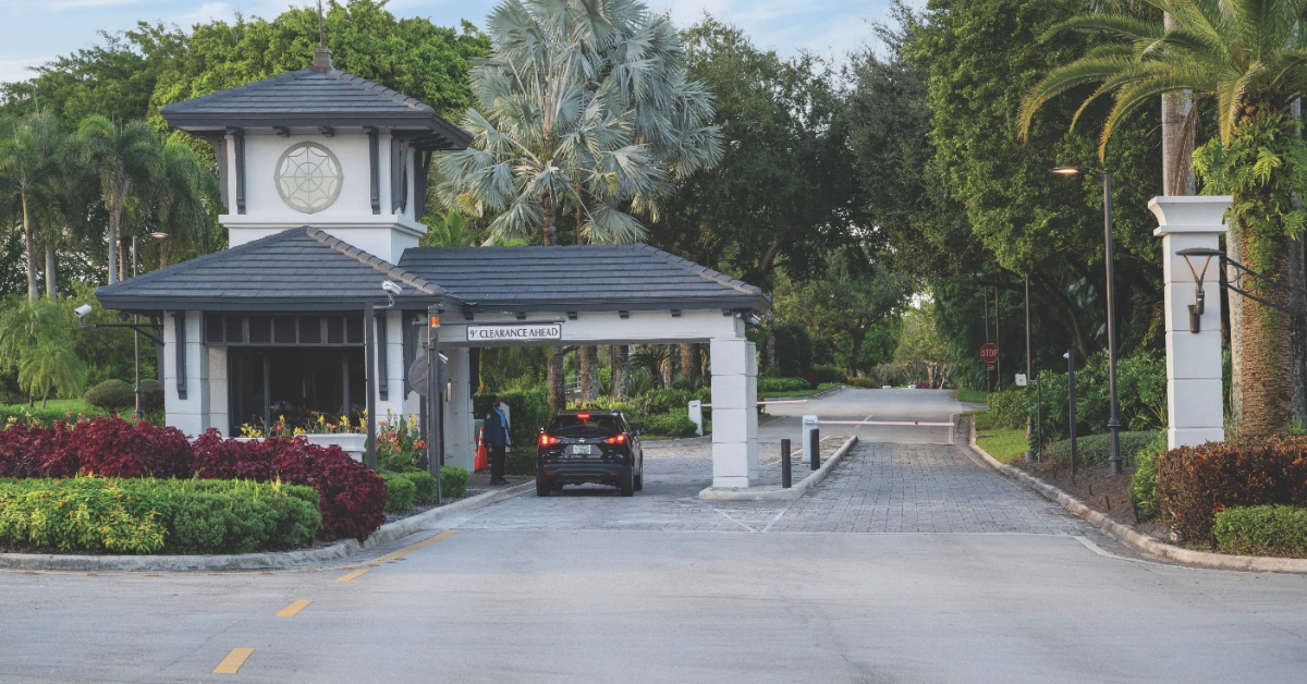 Boca West Security Entrance