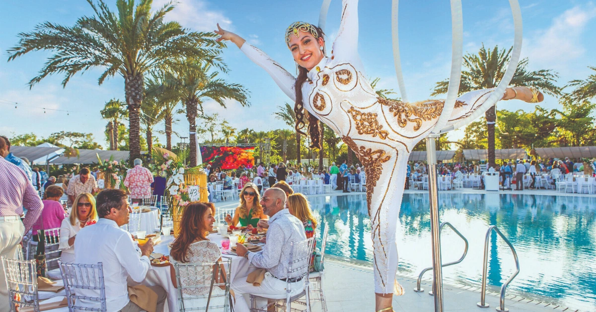 Members enjoying St Barths Theme Night at Boca West Country Club