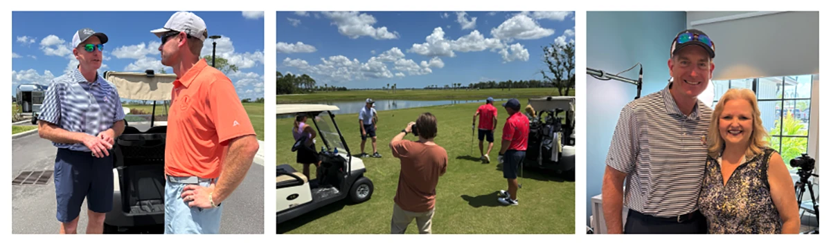 Collage of images of Jim Furyk Visit